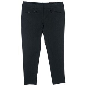 NWT Cynthia Rowley Pants 8 Black Stretchy Side Zip Capri‎ Style Cropped